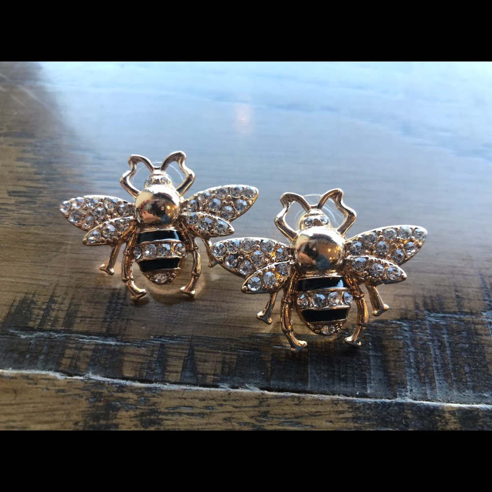 Gold Bee Studs